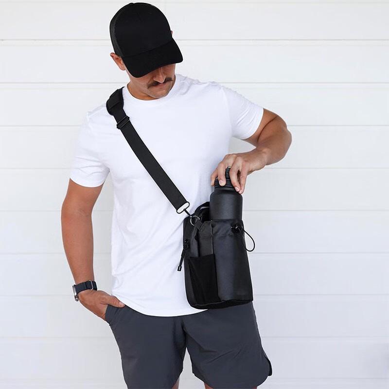 Magnetic Crossbody Gym Bag for Outdoor Sports with Water Bottle and Phone Storage