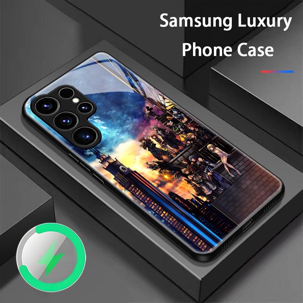 Hot Kingdom Hearts Game Phone Case For Samsung S25 S24 S23 S22 S21 S20 Plus Ultra Note20 Glass Magnetic Case