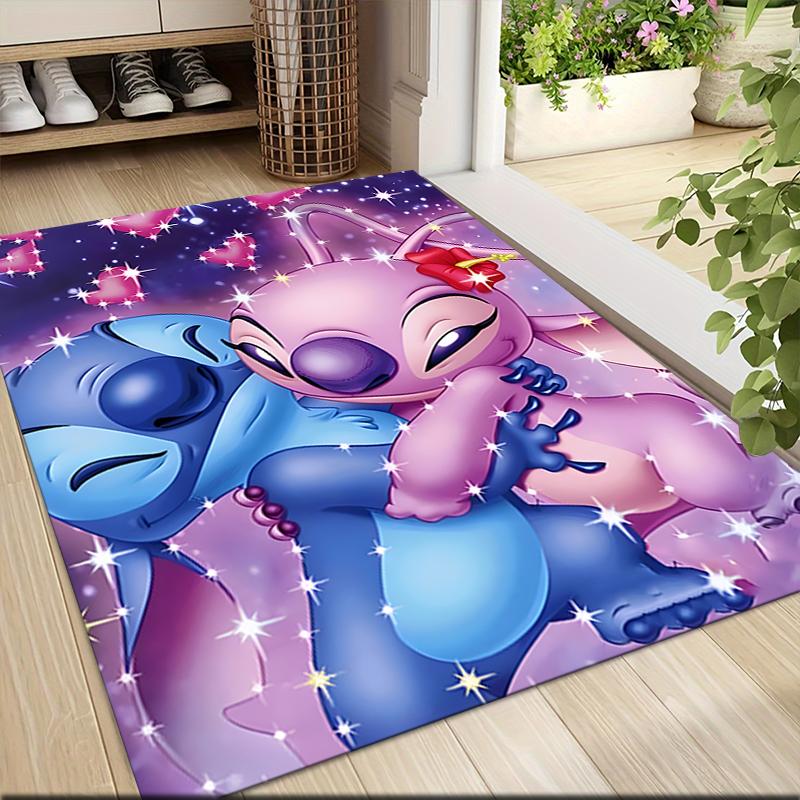 Lilo Stitch Hug Carpet Rug Soft Washable Antislip Home Living Room Sofa Mats Personalized Christmas Rug
