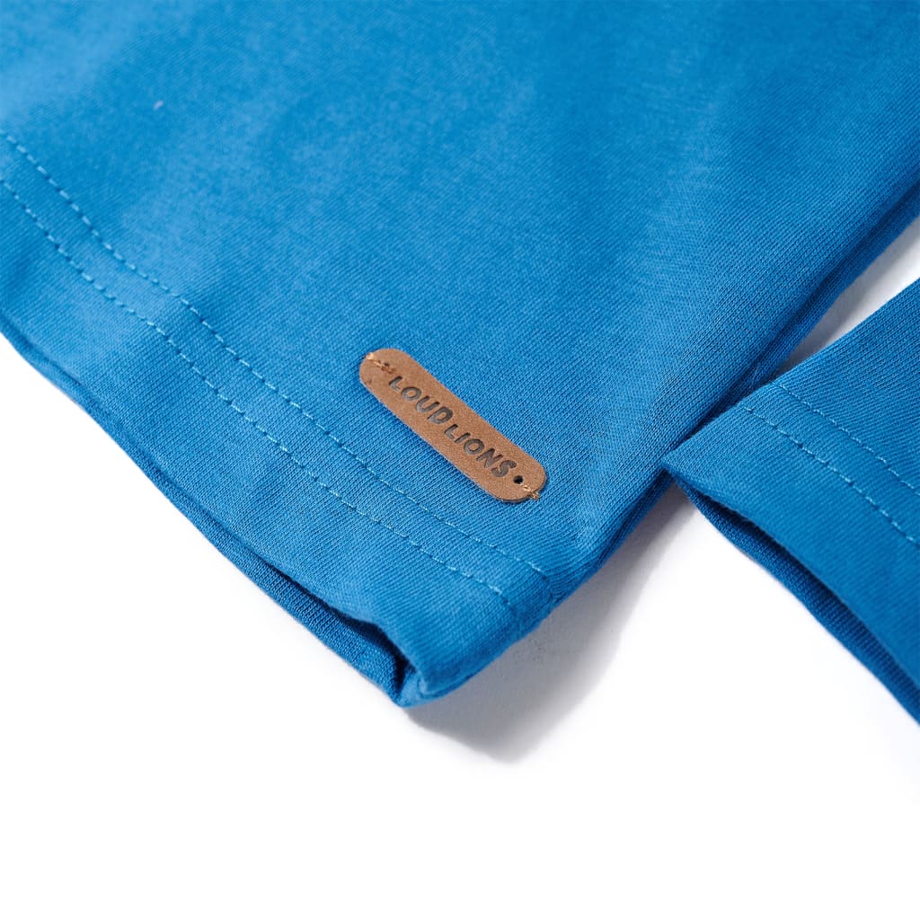 Kids Long Sleeve T Shirt In Petrol Blue Size 104