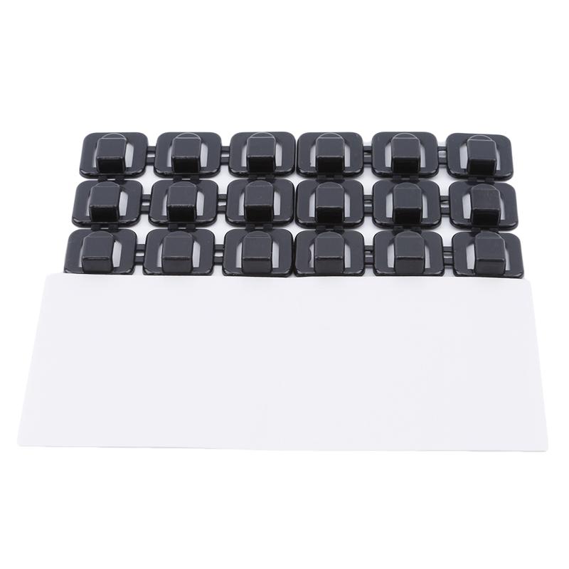 18 Pcs/set Self-sticking Organizer Securing Clip Network Cable Finisher Data Line Fixed Wire Clip