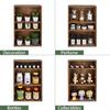 Wooden WallMounted Display Shelves Rack for CollectiblesFiguresShot Glasses Spice Can Cosmetics or Perfume5 Adjustable Height S