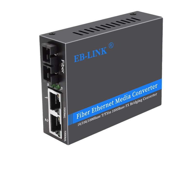 EB-LINK Gigabit Fiber Optic Transceiver Media Converter SC Interface