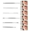 Stainless Steel Ear Pick Set Curette Ear Wax Remover Spiral Spring Earpick Ear Cleaner OPP Bag Packaging