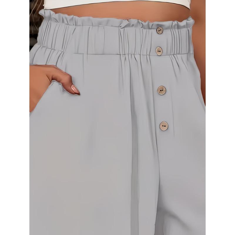 Women S Bohemian Wide Leg Long Elastic Waist Skirt Pants