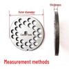 32-Type Meat Grinder Accessory Set: Cross Blade, Round Blade, Grating Plate, Hole Plate, Stainless Steel Blades