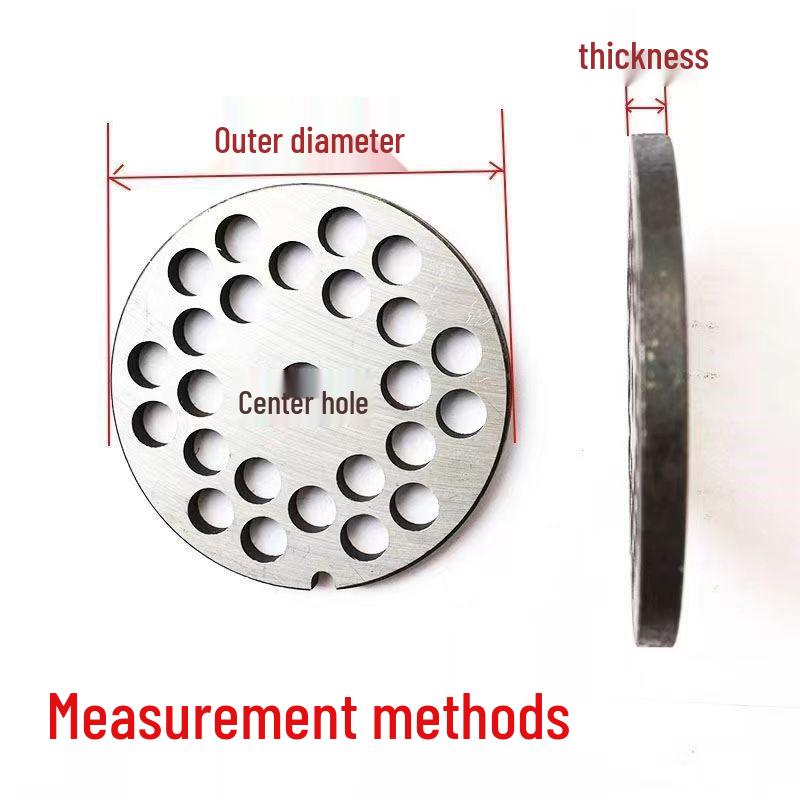 32-Type Meat Grinder Accessory Set: Cross Blade, Round Blade, Grating Plate, Hole Plate, Stainless Steel Blades