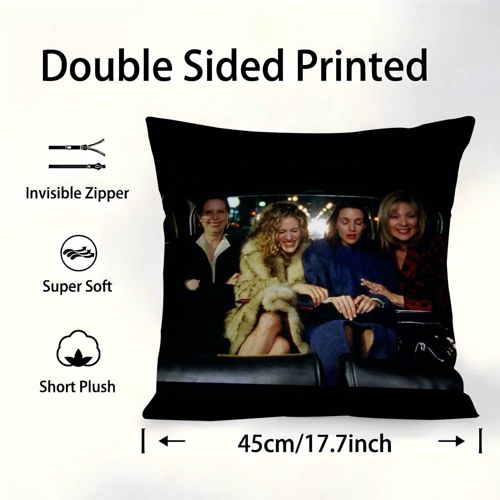 Sex And The City TV Series Pillowcase Toon Gift Cushion Cover Bedroom Home Sofa Chair Seat Decor Pillow Case