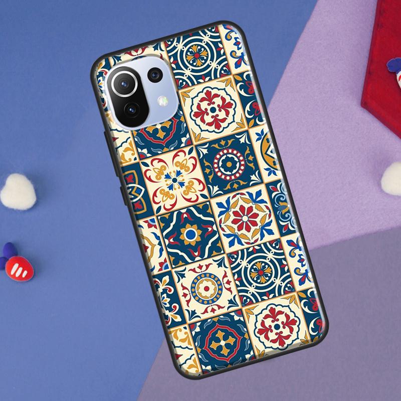 Moroccan Tile Cover For Xiaomi 14 13 Ultra 11T 12T 13T 14T Pro POCO X7 Pro X3 X5 F3 F5 F6 M6 X6 Pro Case