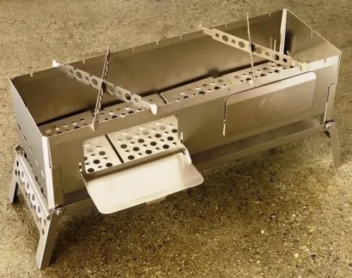 Compact Bonfire Grill All Titanium Wara's Mr.B-VI-DUO SHO-026-00