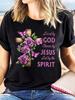 [Inspirational T-Shirt] Christian Inspirational Women'S T-Shirt   Casual Short-Sleeve, Round-Neck To