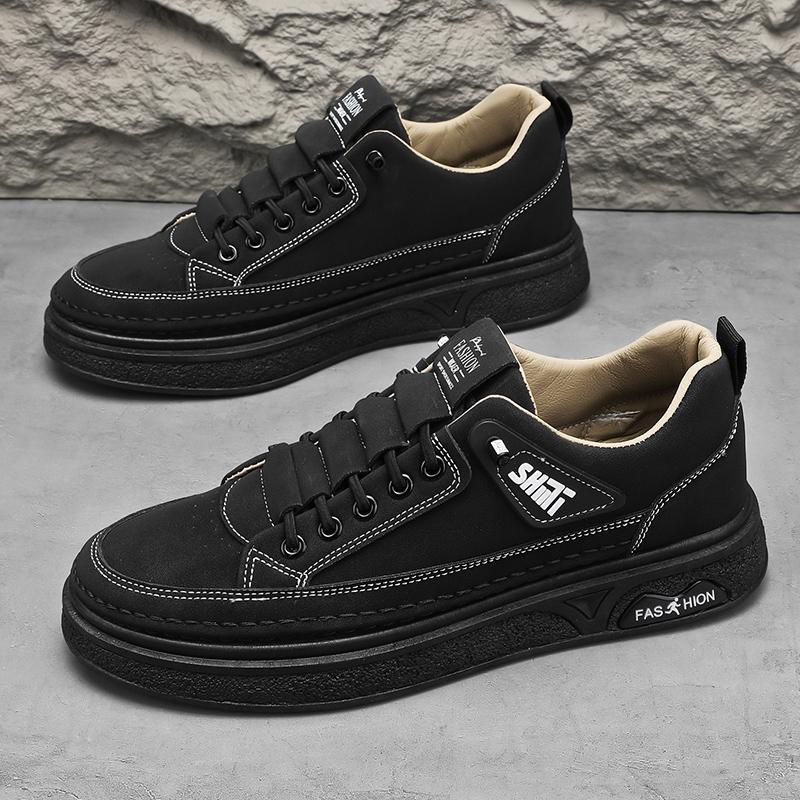 

Модная мужская обувь Универсальные Новые Платформа Для улицы Походы Легкие Повседневные Брендовые Кроссовки Эластичная Обувь для ленивых Модная Повседневная обувь 39 чёрный