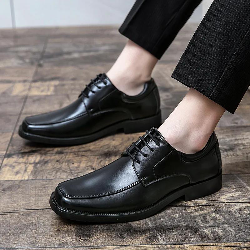 Fashion Mens Dress Shoes Genuine Leather Shoes for Men 2025 Social Shoe Male Original Leather Men's Sneakers Man Trend  Loafers Slip