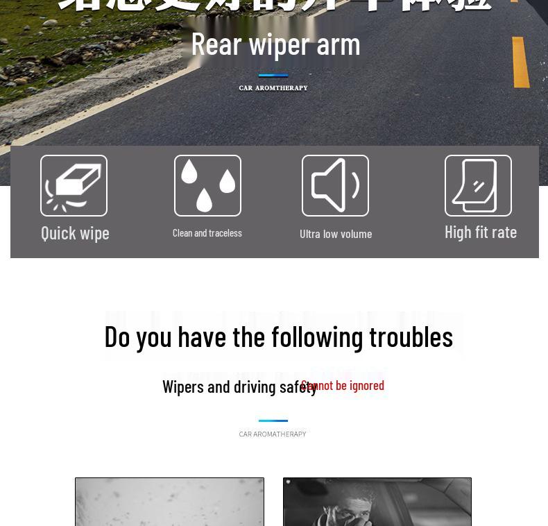 Compatible Rear Wiper Blade for Jade, Haval H6, Cadillac SRX, Honda CRV, and Fit