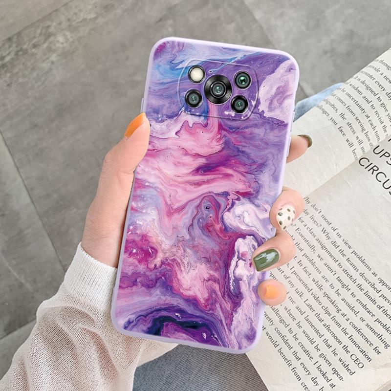 Poco X3 Pro Pocox3 NFC Case Luxury Glitter Gold Foil Ocean Marble Silicone Soft Phone Cover For Xiaomi Poco X3 X5 X6 Pro Shell