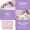 Carseat Table Tray for Kids Polyester Toddler Travel Lap Desk and Organizer with Padded Shoulder Strap Baby Safety Seat Fence