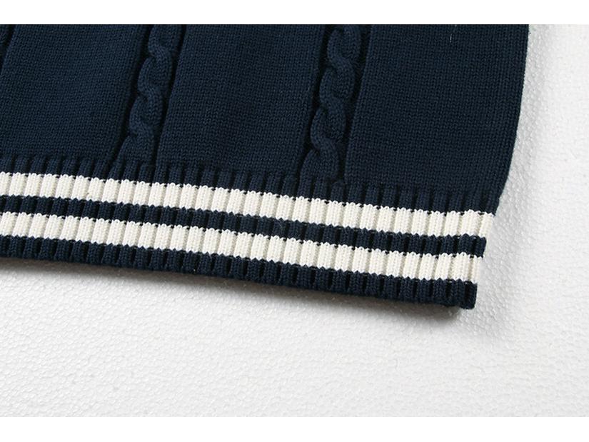 Women's College Style Knitted Vest: 2024 Spring/Autumn Wool Sleeveless Sweater Layering Top