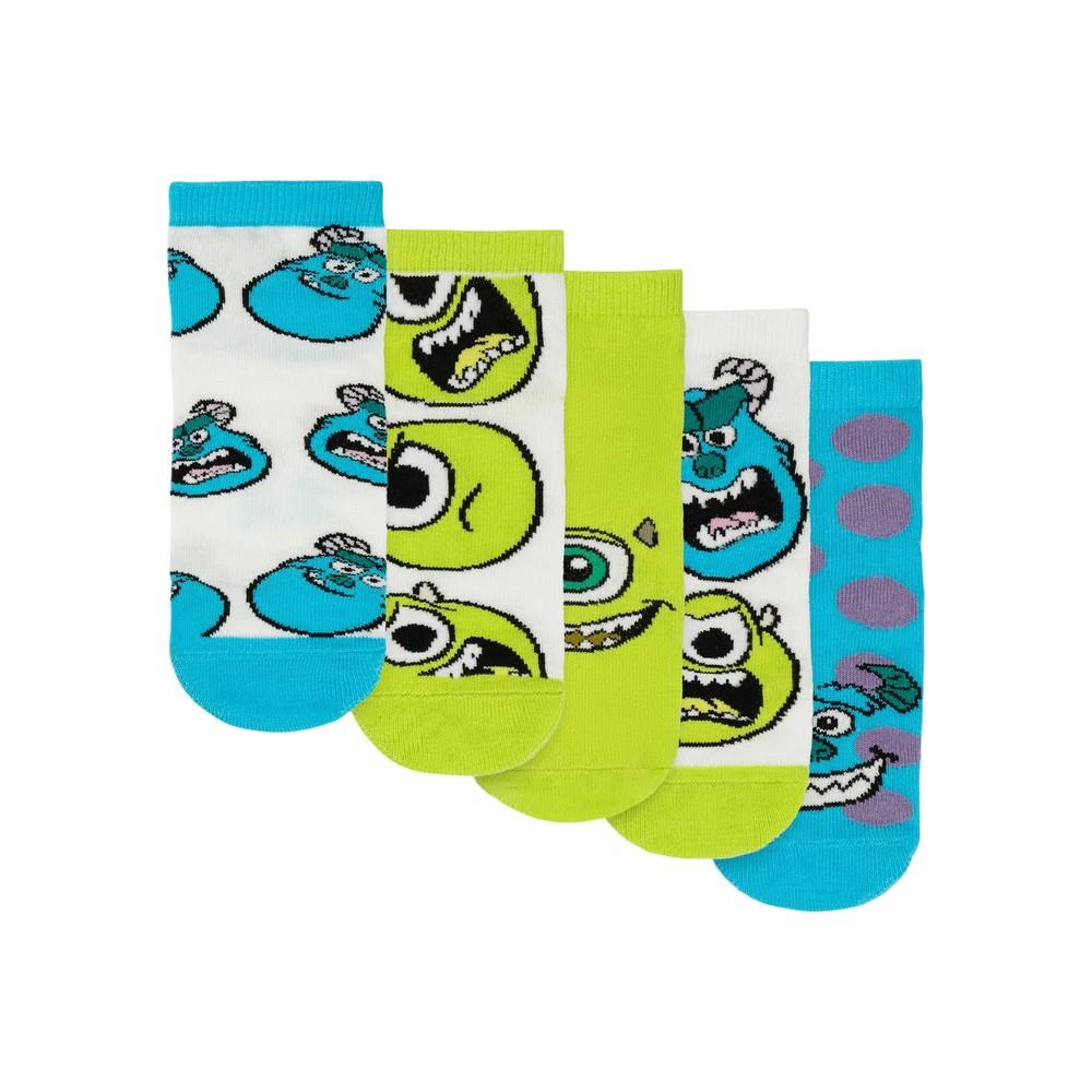Monsters Inc Childrens/Kids Mike & Sulley Socks (Pack of 5)