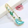 Oil silk scarf buckle brooch women's fixed clothes cardigan pin tulip flower temperament versatile accessories