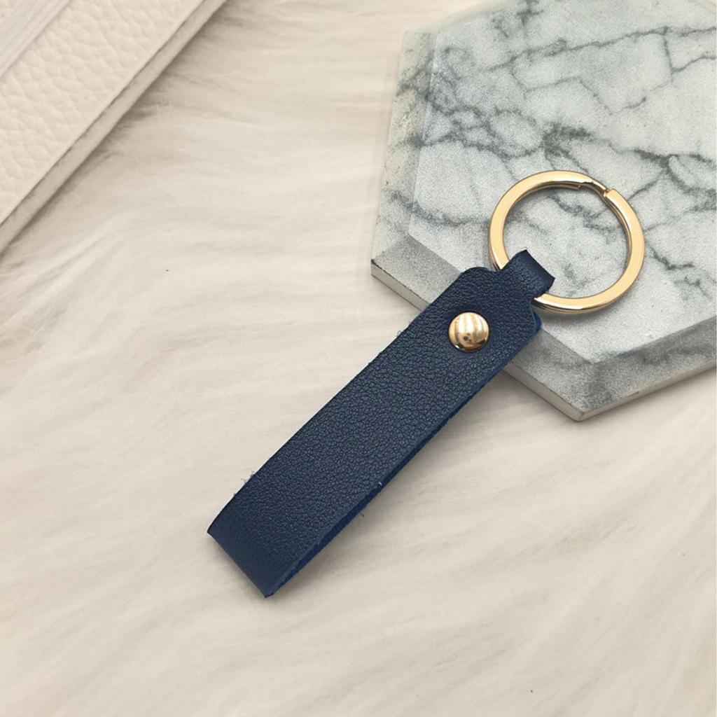 Creative Solid Color PU Leather Keychain | Small Gift for Business