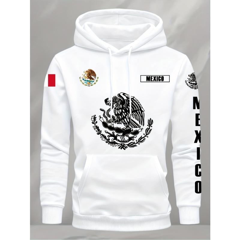 Sweat à capuche Drapeau Mexicain Aigle avec Cactus Pirate Quotidien Extérieur Fitness Sport Décontracté Chaud Automne Hiver Hommes Femmes Haut
