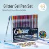 Blue Fruit 12-Color Glitter Gel Pens: Sparkly Neutral Pens for Students, Journals, and Drawings.