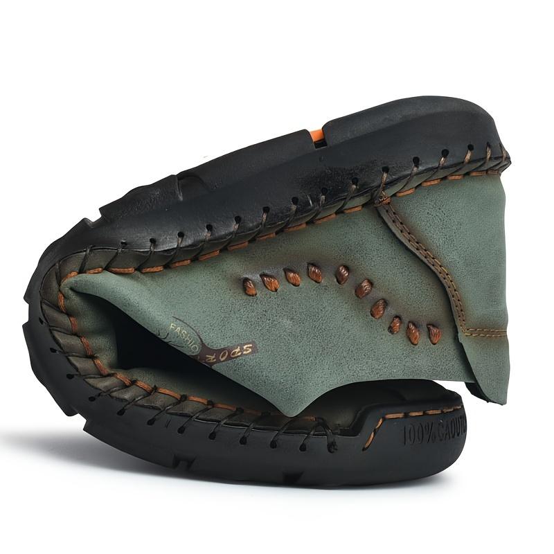 Men's Casual Leather Shoes, Large Size Handmade Shoes, Fashion Lace-up Business Men