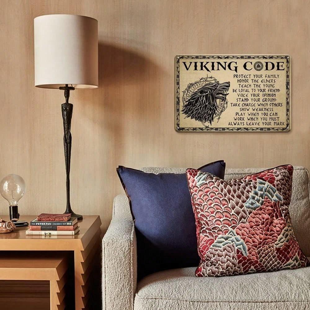 Vintage Viking Metal Plaque Wall Decor Home Bar Garage Gift For Men