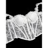 Top Corsetto da Donna in Pizzo con Fiocco, Zip, Spalline Staccabili, Bustier Sexy