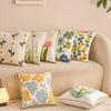 Bestickte Baumwollblumen-Kissenhülle Für Zuhause Sofa Bett Dekorative Kissenhülle Wohnzimmer