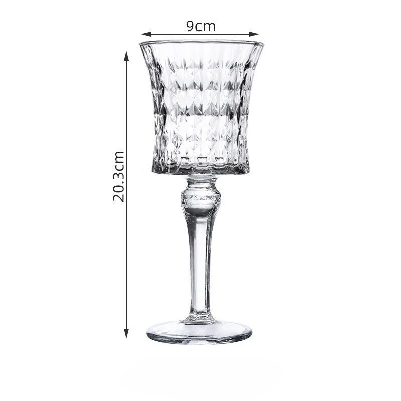 Internet Celebrity Instagram Style French Glass Vintage Grape Wine Glass High Footed Glass Home Champagne Glass Whiskey Glass