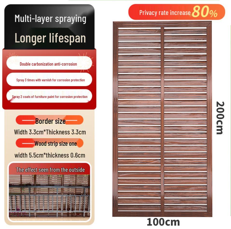Outdoor Privacy Screen: Louvered Wood Fence for Gardens and Courtyards