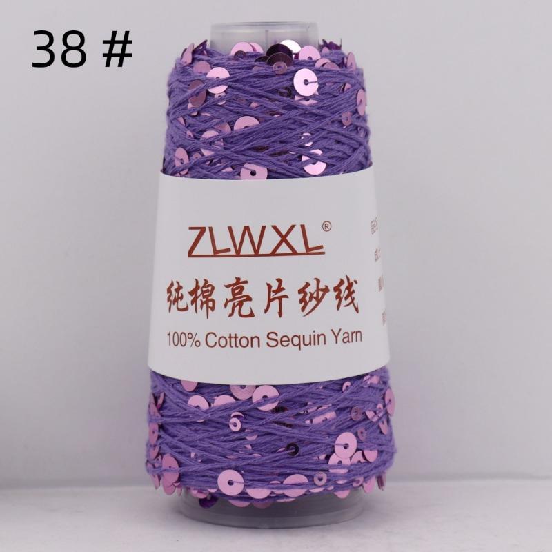 1000g /3200M 100% Cotton Yarn 6mm+3mm Special Sequin Yarn DIY Knitted Garment Accessories Rag Doll Knitting Yarn