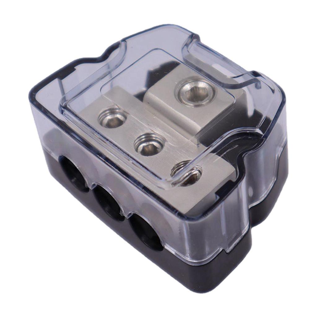 Car Audio Power Distribution Block 3 Way Wire Distribution 1x 0 Gauge AWG in 3x 4 Gauge AWG Out Fits for Boat Vehicles Auto Car Fuses4