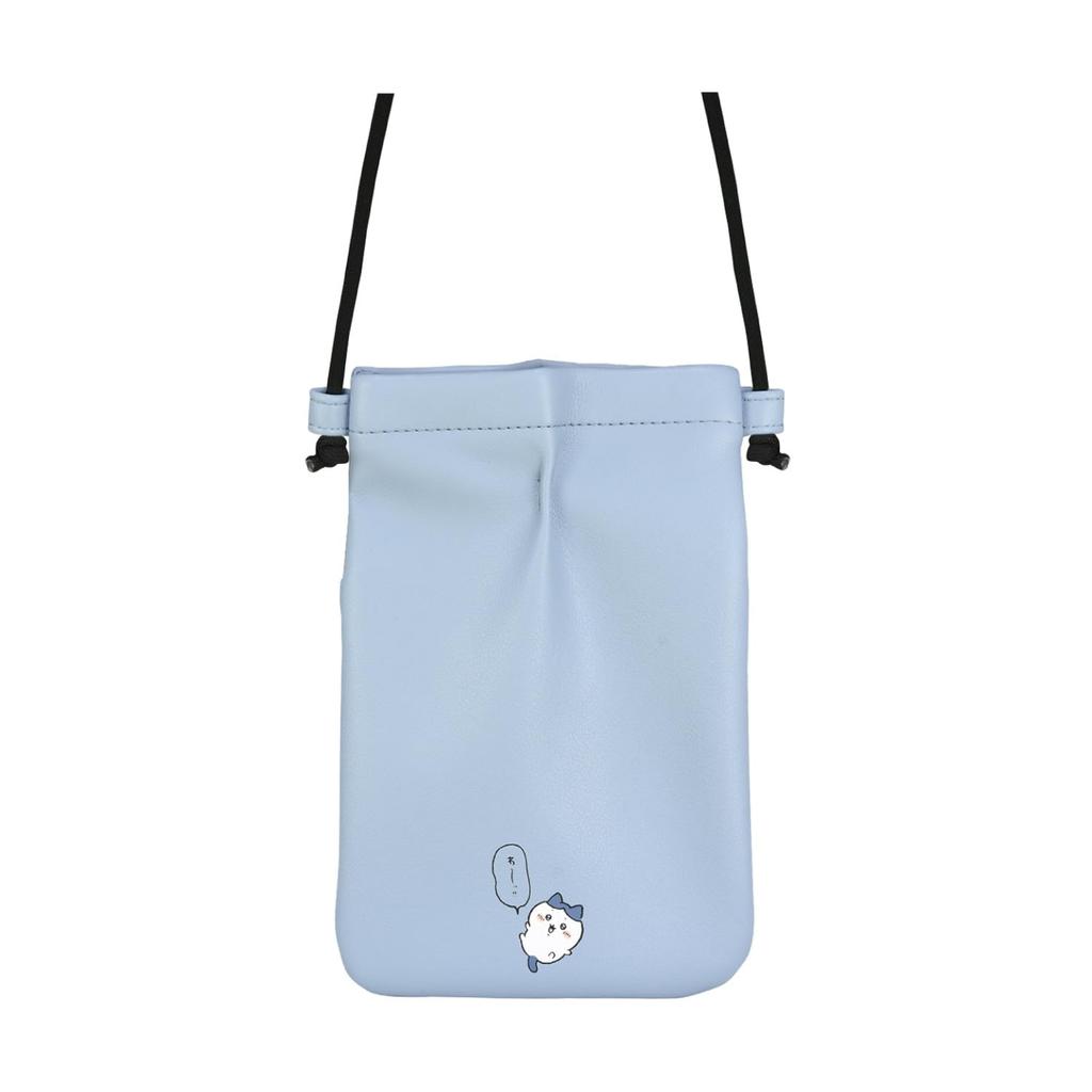 Gourmandies Chiikawa IIIIpocket Smartphone Hachiware and Polyurethane Pouch, (Black White) CK-16B,