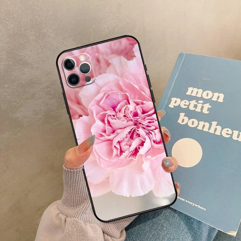 Różowa fioletowa piwonia etui na telefon iPhone Samsung Galaxy Redmi Xiaomi Oppo OnePlus Note SA 7 8 9 10 11 12 13 14 20 21 22 23 53 54 Pro Max Plus Ultra