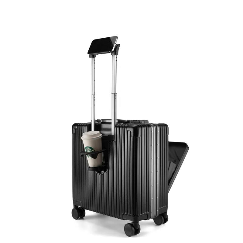 Tymon 18-inch Front-Open Aluminum Frame Luggage with USB