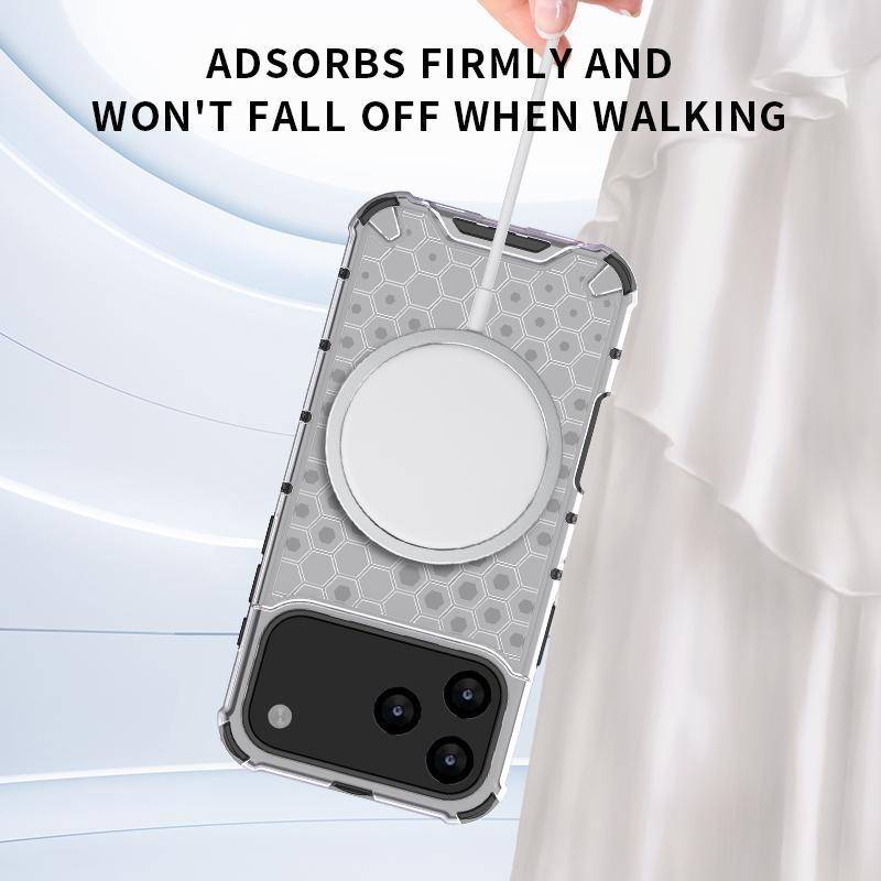 Verstärkte Anti-Drop Robuste Handyhülle für iPhone 17 Air 16 E 15 14 Plus 13 12 11 Pro Max Magnetische Ladefunktion Weiche Stoßfänger-Abdeckung