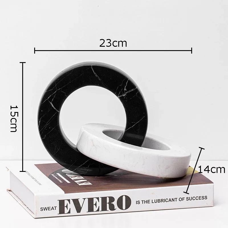 Marble Round Ring Ceramic Annular Knot