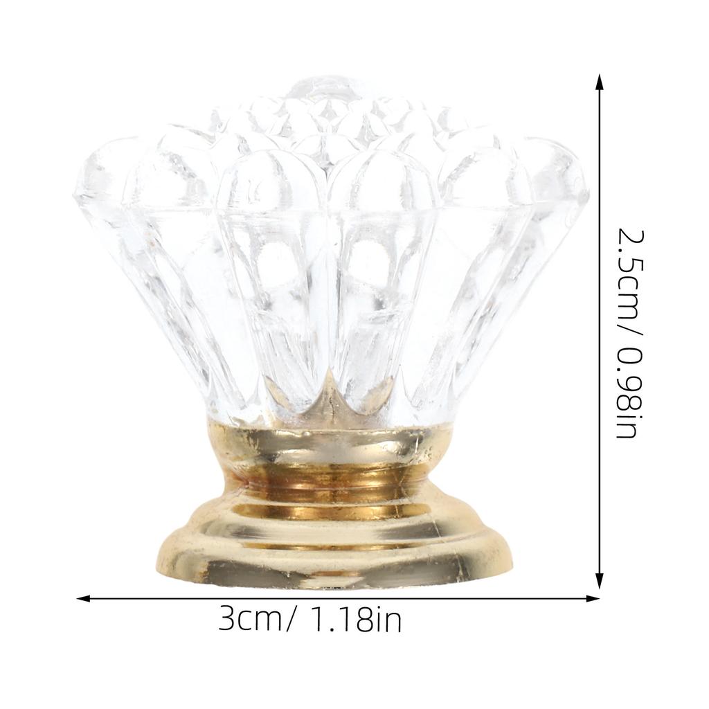 10Pcs Clear Glass Drawer Pulls Crystal Acrylic Knobs for Cabinet Doors Dresser Hardware Single Hole Easy Install Home Renovation