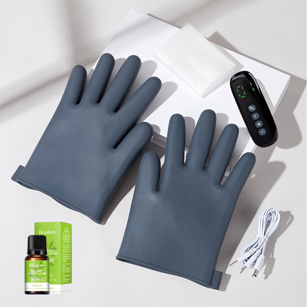 

ЭМС Электрические Массажные Перчатки Ручные Электроакупунктурная Стимуляционная Терапия Для Стимуляции Мышц Всего Тела Расслабляющий Массаж серый