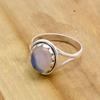 Opalite 925 Sterling Silver Ring, Oval Gemstone Handmade Women Boho Ring Jewelry