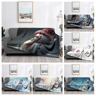 Home Decoration Plush Throw Sofa Blanket Bedspread Bed Fluffy Soft Blankets Decor Plaid Modern Halloween Merry Christmas Winter