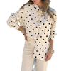 1116 Autumn and Winter New Literary Long-sleeved Shirt Loose and Thin Shirt Casual Outer Wear Women's Versatile Polka Dot Shirt