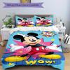3pcs Mickey Mouse Comic 1 Cover+2 Pillowcases, Pillow Inserts Not Included, Machine Washable, All-Season Use, Teen and Adult Rooms091