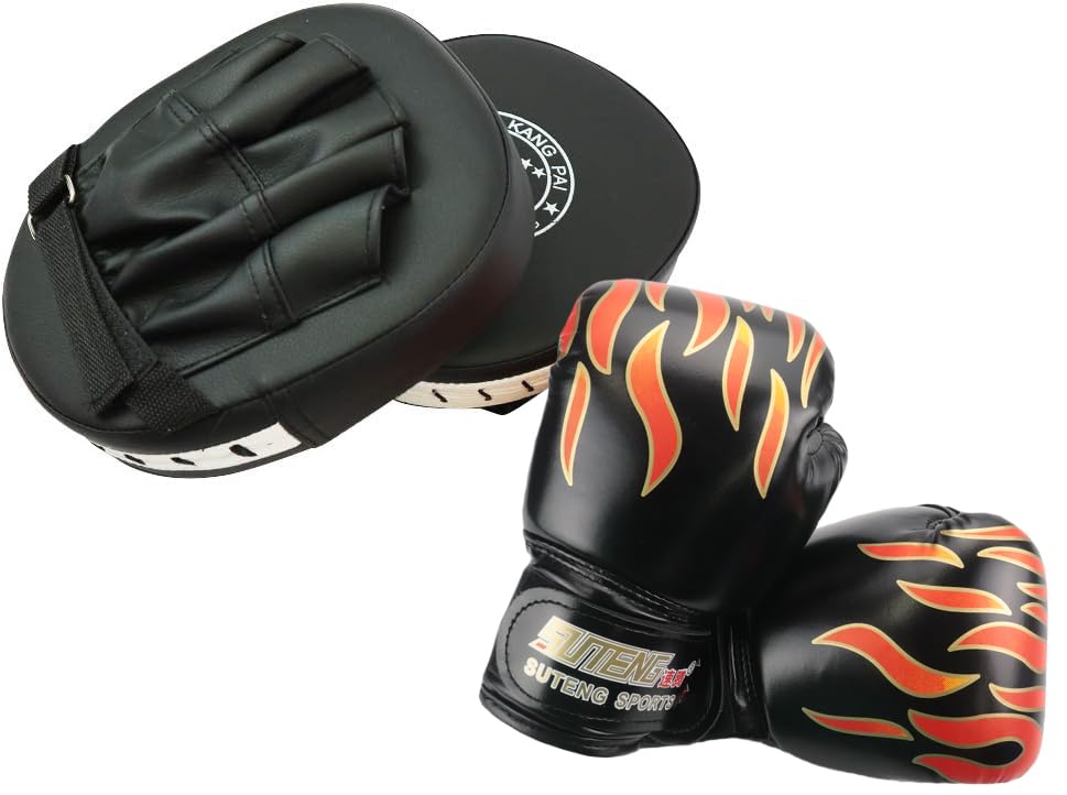 

Боксерский набор Марка Леона (2 типа): Взрослые варежки и детские перчатки, противоскользящие, плотные, для занятий спортом и снятия стресса (черный)