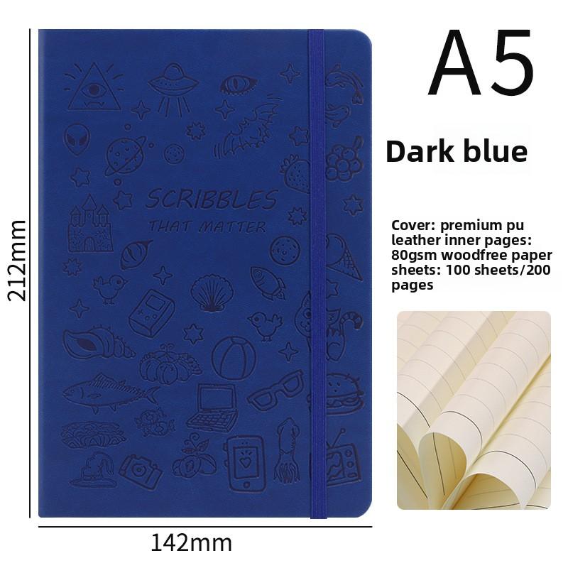 A6 Cute Handbook Diary Student Notebook Custom Cartoon Stamp Book Strap Notepad