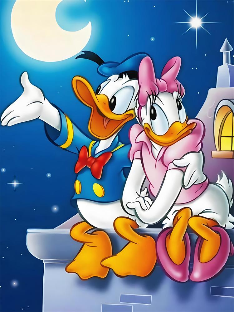 Disney 5D Diamond Painting Dark Mickey and Minnie Decoration DIY Full Diamond Mosaic Inlaid Cross Stitch Set Gift