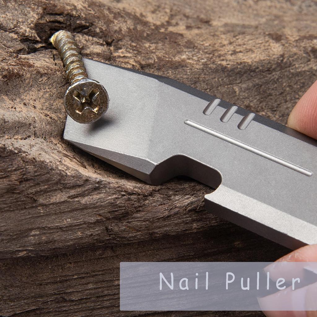 Titanium Alloy EDC Clover Multifunctional EDC Portable Outdoor Emergency Tool Multi-Pry Bar, Tool, Screwdriver, Clover,