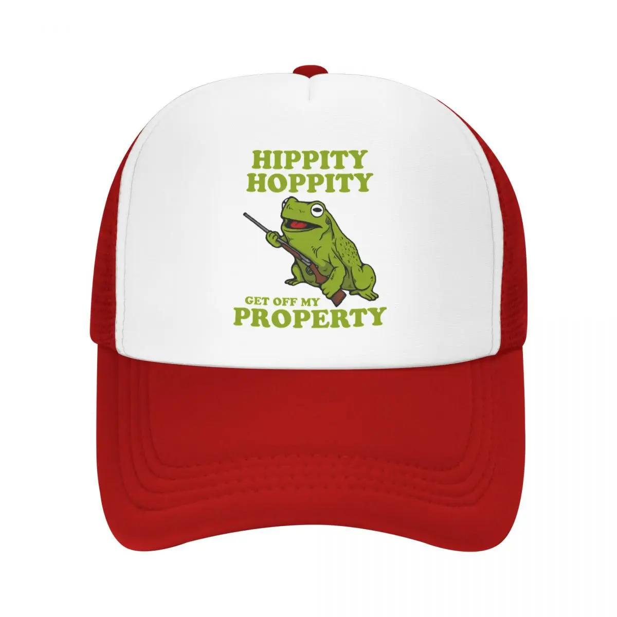 Custom Fashion Funny Frog Hippity Hoppity Get Off My Property Baseball Cap Adjustable Trucker Hat Sports Snapback Caps One Size